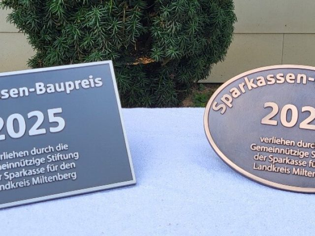 Bronzetafel Sparkassen Baupreis Miltenberg Bronzetafel Sparkassen Baupreis Miltenberg